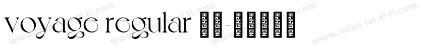 voyage regular 字体字体转换